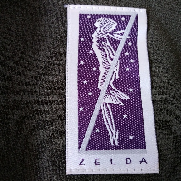 SOLD!!  ZELDA Military Blazer Jacket Leather Olive - Picture 7 of 7